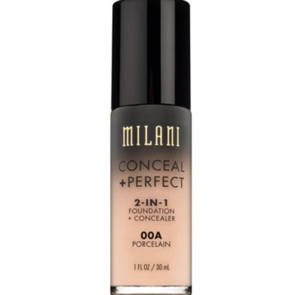 Milani Conceal + Perfect 2-in-1 Foundation + Concealer — Porcelain (00A)